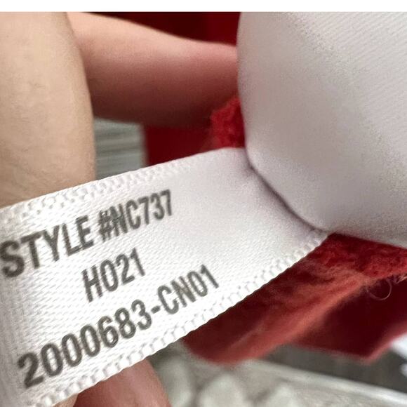 MADEWELL Women's XS Asherton Oversized Thermal Henley Sweater Wool Alpaca Red - Picture 10 of 16